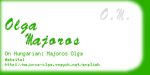 olga majoros business card